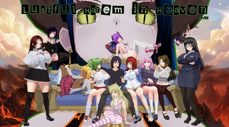 【日系SLG/AI汉化/后宫】天堂里的后宫1.2b AI汉化版【PC+安卓/1.4G/更新】Lustful Harem in Heaven [v1.2b]